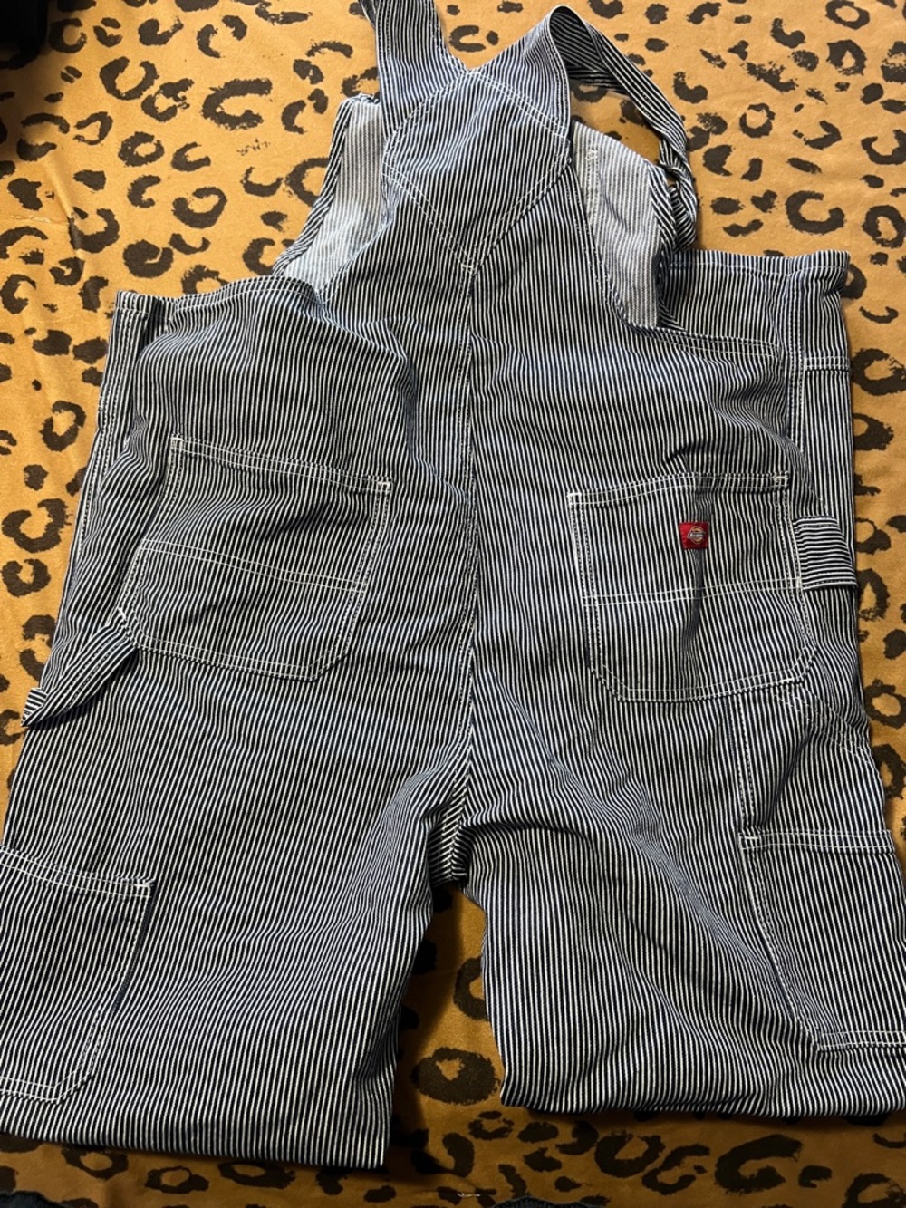Dickies Blue and White Striped Women's Overalls Size Medium - Picture 2 of 5
